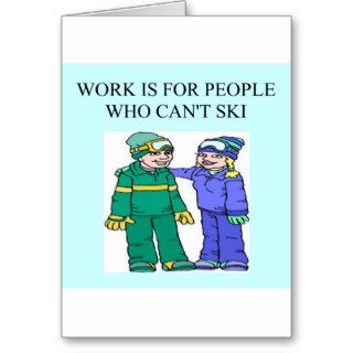 skiing lovers cards