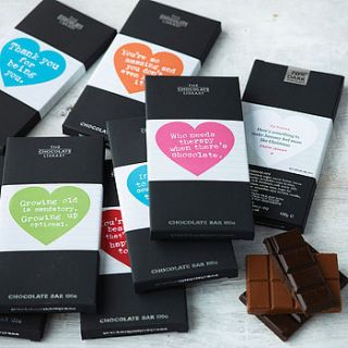 chocolate bar message gift club by quirky gift library