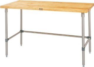 John Boos Stainless Steel Kitchen Work Table w/ Maple Top   60 inch x 36 inchx 36 inch Home & Kitchen