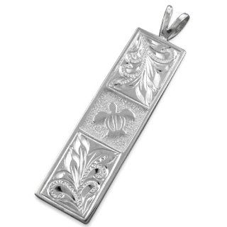 925 Silver Bar Turtle Pendant Hawaiian Silver Jewelry Jewelry