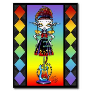 Roxsy Pixie Stick Psychobilly Rainbow Fae Postcard