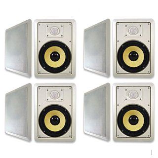 Acoustic Audio HD650 In Wall 6.5" Speaker 4 Pair Pack 2 Way Home Theater 2400 Watts New HD650 4Pr Electronics