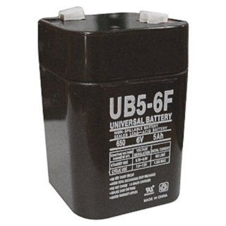 UPG UB650F Lantern   AGM Battery   Sealed Lead Acid   6 Volt   5 Ah Capacity   F1 Terminal Automotive