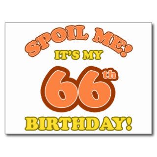 Silly 66th Birthday Present Post Cards