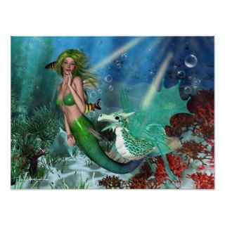 Best Friends Mermaid Fantasy Print