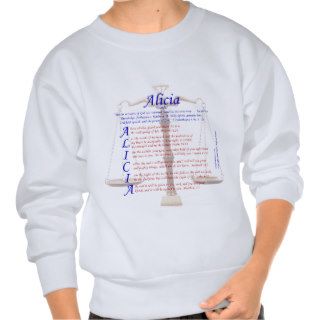 Alicia Acrostic Pull Over Sweatshirts