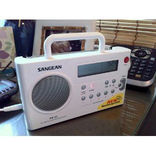 Sangean PR D7 BK AM/FM Digital Rechargeable Portable Radio   Black Electronics