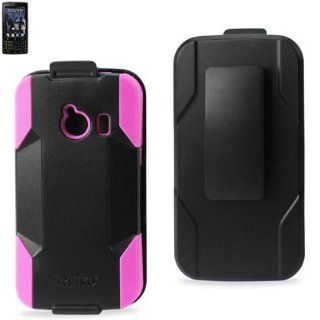 Holster Combo/KICKSTAND Premium Hybrid Case for Huawei M660 black/pink (SLCPC09 HWM660BKHPK) Cell Phones & Accessories