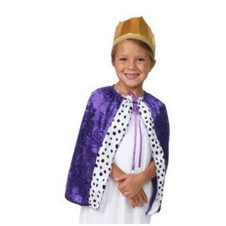 Child Purple Dressup Costume Princess King Cape Play Clothing