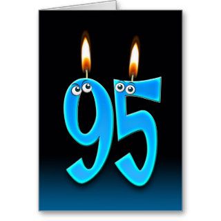 95th Birthday Candles Greeting Card