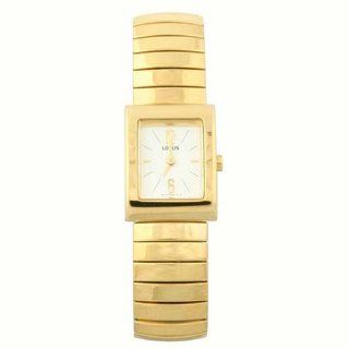 Lorus Ladies Stretch Band Gold Tone Watch Square White Dial SALE at  Women's Watch store.