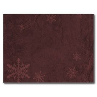 Snowflake Paper 4   Dark Red Postcards