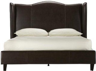 Venice Wingback King Bed, 53.2Hx75.5Wx89D, BROWN Home & Kitchen