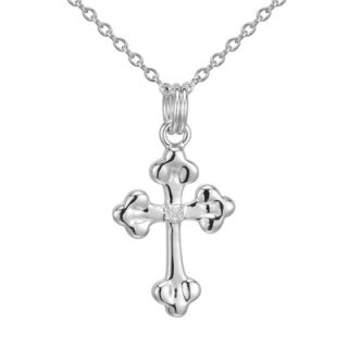 Diamond Accent Gothic Style Cross Pendant in Sterling Silver   Zales