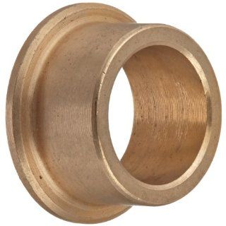 Bunting Bearings CFM010013008 Cast Bronze C93200 SAE 660 Flanged Sleeve Bearings, 10mm Bore x 13mm OD x 8mm Length   16mm Flange OD x 1.5mm Flange Thick