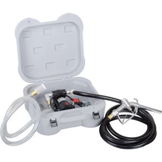 Roughneck Portable Fuel Transfer Box Kit — 10 GPM, 120 Watts, 24 Amps  DC Powered Fuel Pumps