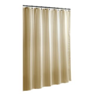 allen + roth Polyester Taupe Striped Shower Curtain
