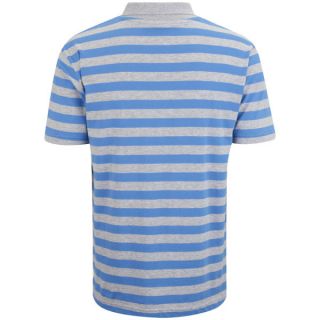 Gola Mens Yarn Dyed Stripe Polo Shirt   Grey/Blue      Clothing
