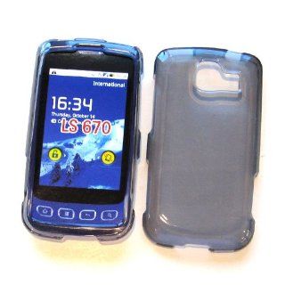 LG Optimus S LS670 (Sprint) Snap On Protector Hard Case, Transparent Smoke Cell Phones & Accessories