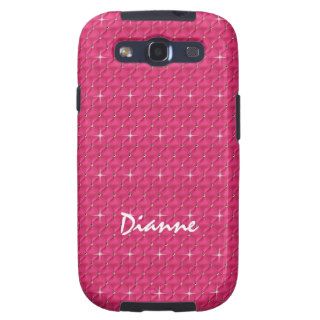 Hot Pink Sparkle & Bling Effect Cellphone Case Galaxy S3 Covers