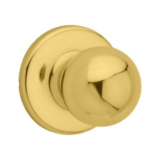 Kwikset Polo Polished Brass Round Residential Passage Door Knob