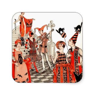 1920's Halloween Costume Party Square Sticker