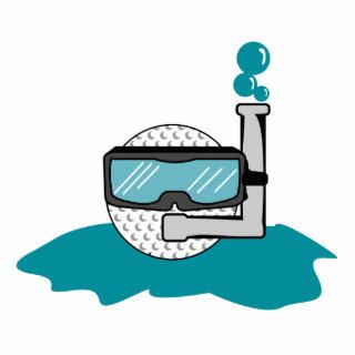 funny golf ball with snorkel acrylic cut out