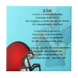 American Football Design Tile   Son poem
