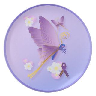 Purple Fibro Awareness Plate