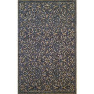 Style Selections 27 in x 45 in Rectangular Blue Transitional Accent Rug