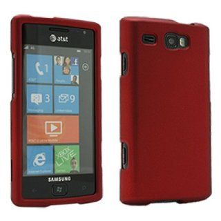 Samsung SGH i677 Focus Flash Rubberized Snap On Cover, Red Cell Phones & Accessories