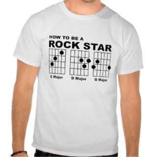 Rock Star Guitar Chord Funny Shirt Humor