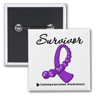 Leiomyosarcoma Survivor Gemstone Ribbon Pins