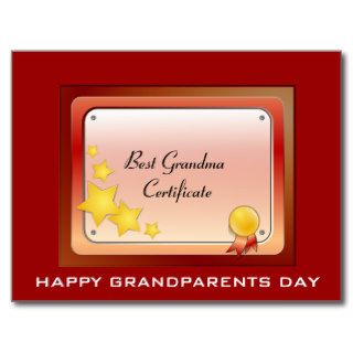 Grandma_Certificate Postcard (Personalize)