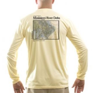 Altered Latitudes Men's Mississippi River Delta Chart UPF Long Sleeve T Shirt at  Mens Clothing store