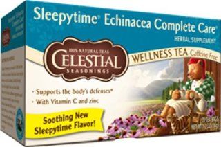 Celestial Seasonings Sleepytime Echinacea Complete Care, 20 Count Tea Bags (Pack of 6)  Herbal Teas  Grocery & Gourmet Food
