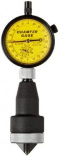 Starrett 683M 3Z Millimeter Reading Internal Chamfer Gauge With Yellow Dial, 0 90 Degree Angle, 0 25mm Range