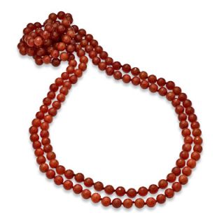 5mm Faceted Carnelian Continuous Necklace   64   Zales