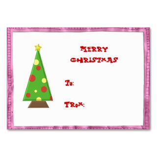 Merry Christmas gift tag Business Card Templates