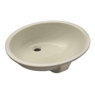KOHLER Caxton Almond Undermount Oval Bathroom Sink with Overflow