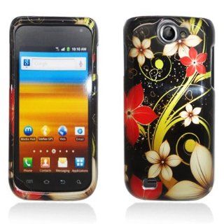 Aimo Wireless SAMT679PCIMT063 Hard Snap On Image Case for Samsung Exhibit II 4G/Galaxy Exhibit 4G T679   Retail Packaging   White/Red Flowers Cell Phones & Accessories