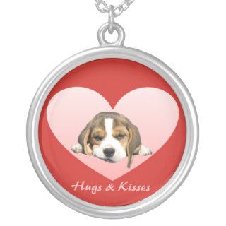 Beagle Heart Hugs and Kisses Necklace