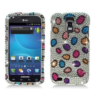 Aimo SAMT989PCLDI688 Dazzling Diamond Bling Case for T Mobile Samsung Galaxy S2 T989   Retail Packaging   Colorful Leopard Cell Phones & Accessories