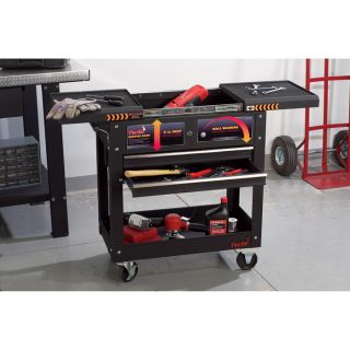 Torin Work Cart with Top Tool Box — 28in.L x 15in.W x 33in.H, Model# TC310  Work Carts