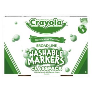 Crayola Wash Broad Markers Classpack   200 Count