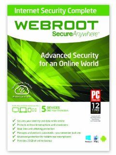 Webroot SecureAnywhere Internet Security Complete   5 Device Software