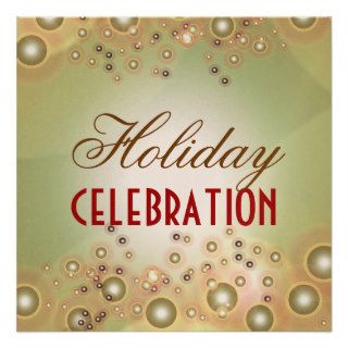 Holiday Celebration invitations, champagne bubbles