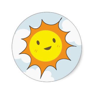 Happy Sun Stickers