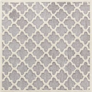 Safavieh Handmade Precious Silver Polyester/ Wool Area Rug (5 Square)