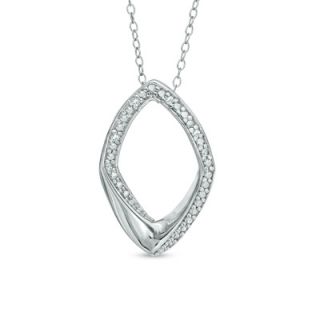 Diamond Accent Geometric Style Pendant in Sterling Silver   Zales